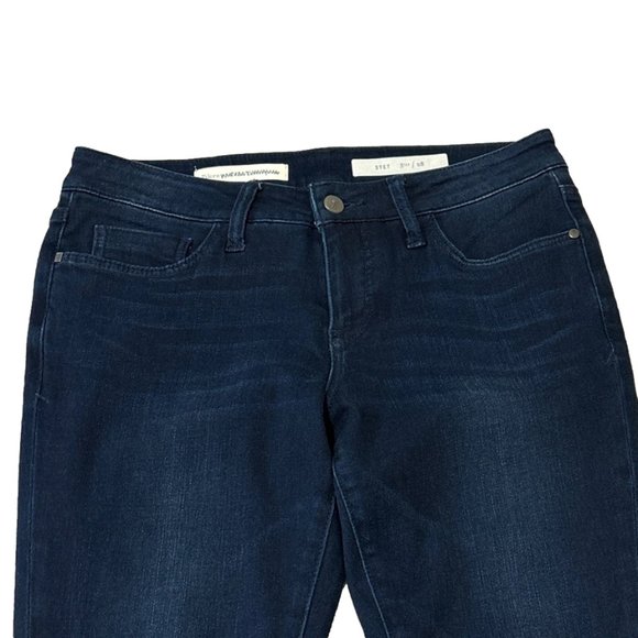 Pilcro and The Letterpress Sz 6 Blue Dark Wash Mid Rise Straight Leg Denim Jeans - Picture 2 of 8